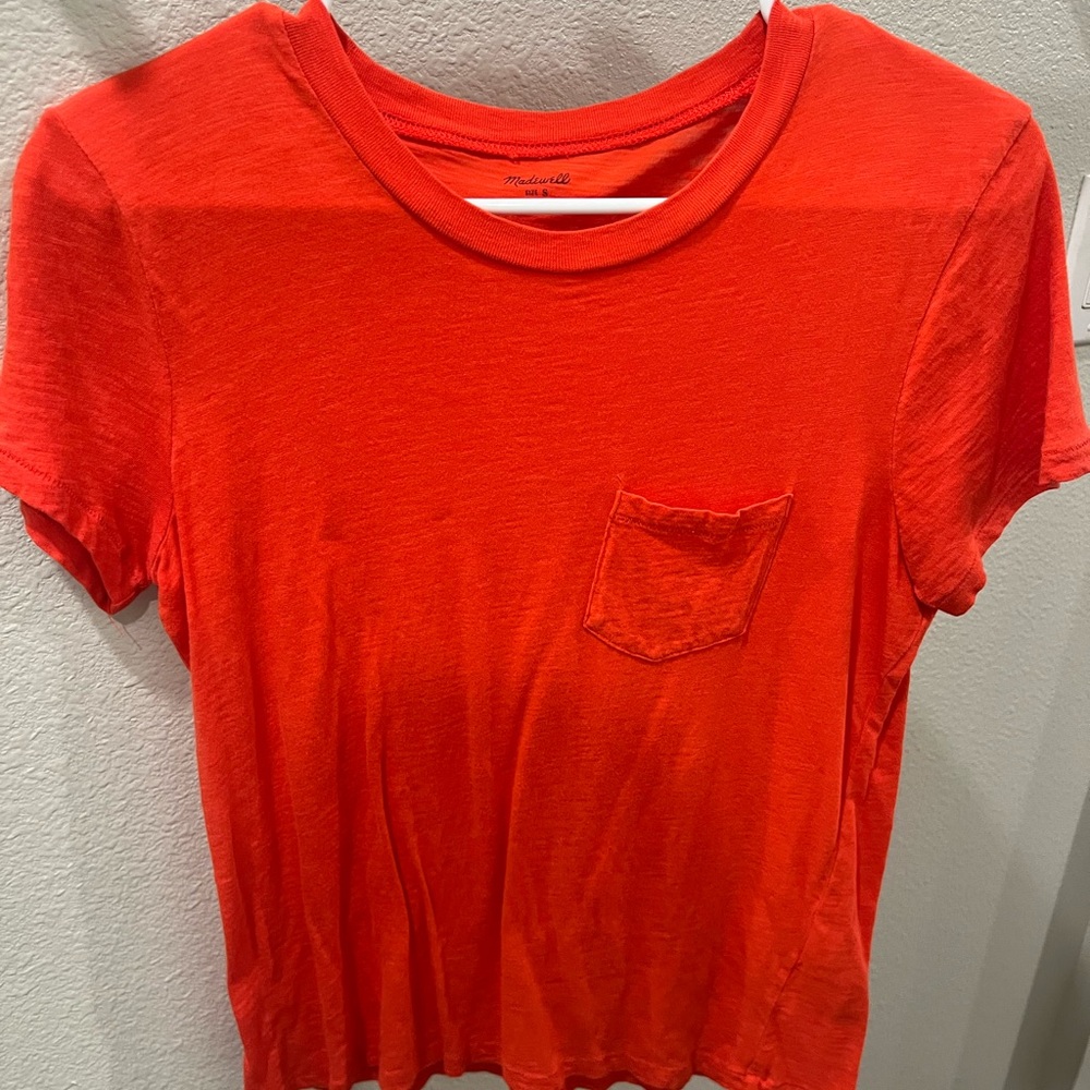 Madewell Women's Red Pocket Tee